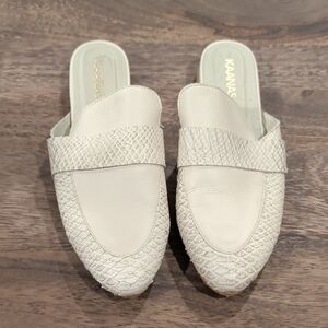 Kaanas Milan Snake Textured Leather Slide Loafers - Anthropologie
